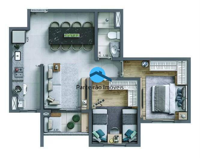 Apartamento à venda com 2 quartos, 50m² - Foto 19